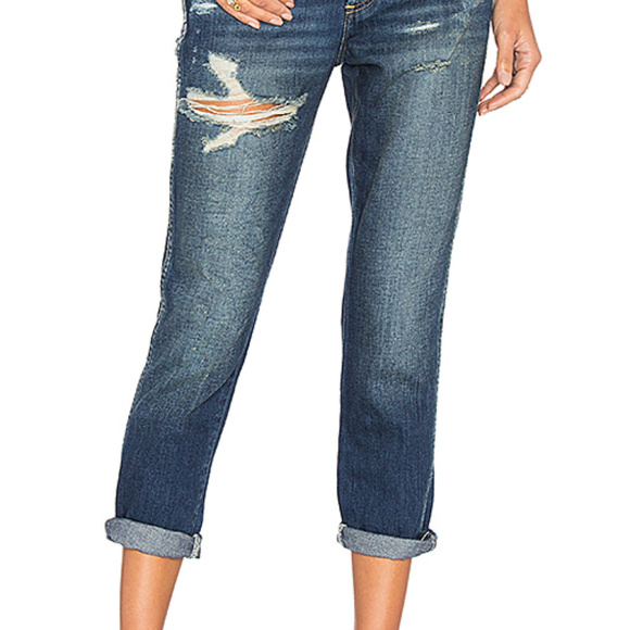 AMO Tomboy Crop Distressed Jeans - Picture 5 of 5